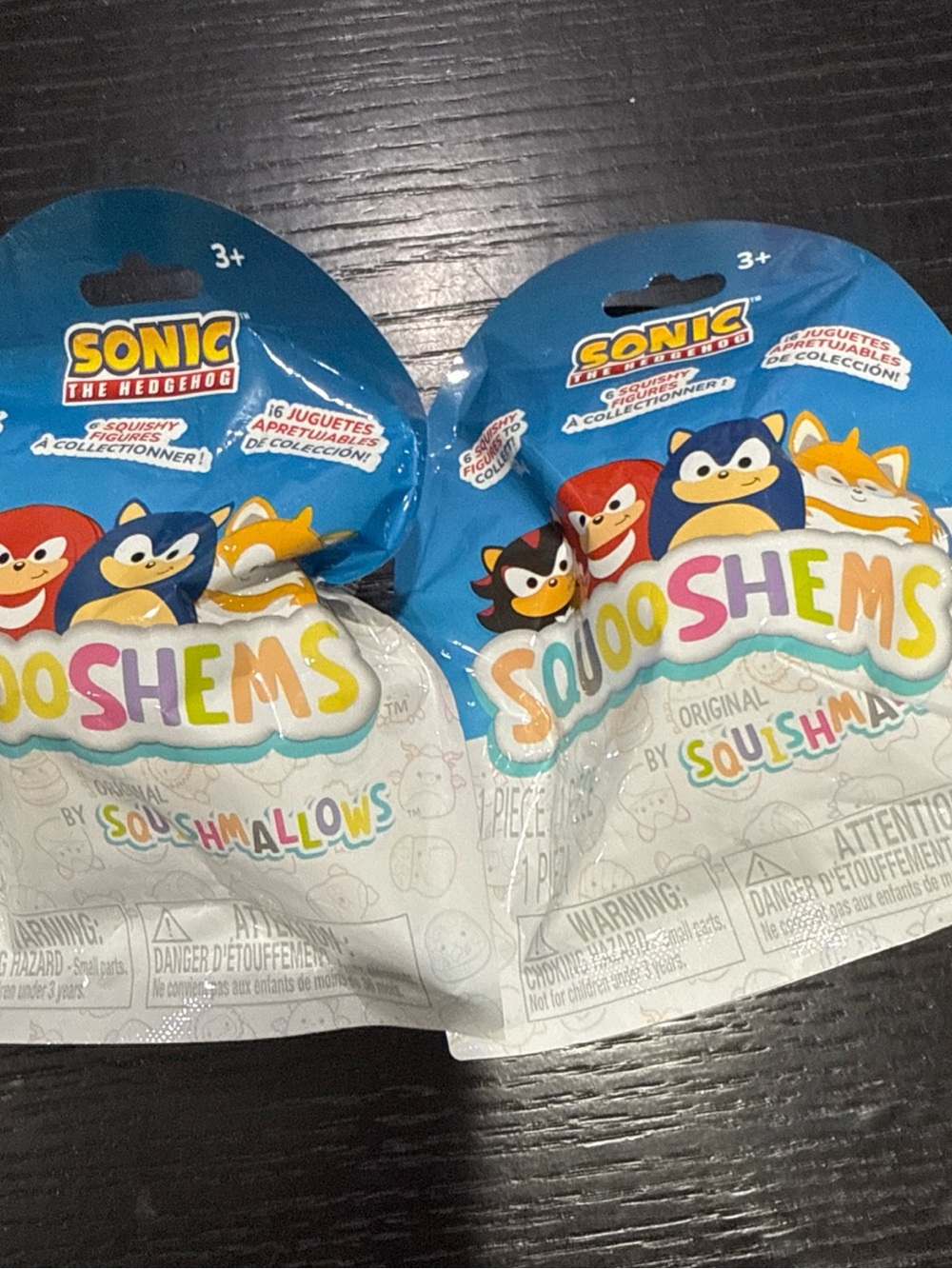 Set of 2 SQUISHMALLOWS SQUOOSHEMS Sonic The Hedgehog Mini 2" Squishy Figures